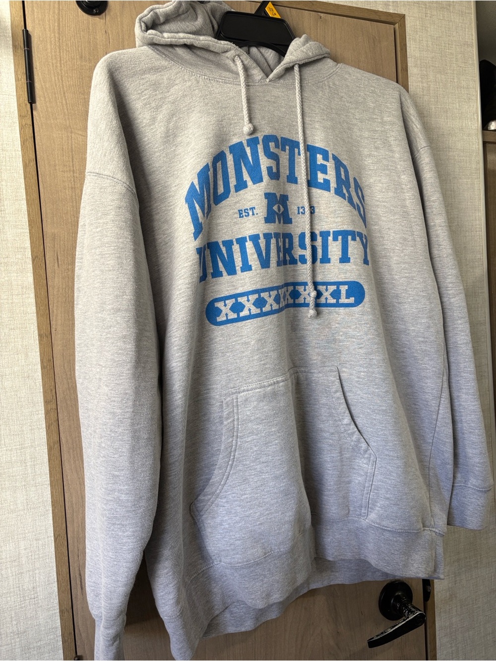 Disney Gray Hoodie with Blue Monsters University Print
